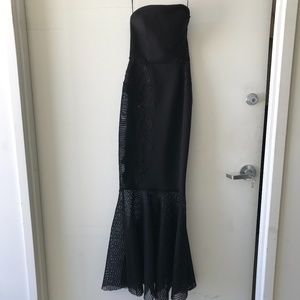 Black strapless mermaid dress
